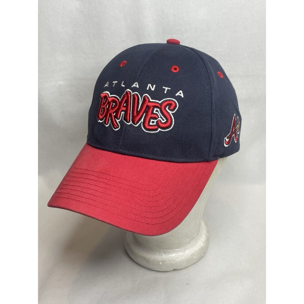 VTG Atlanta Braves Youth Cap Twins Enterprise Blue Red Adjustable Strapback Hat